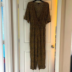 Animal print jumpsuit.